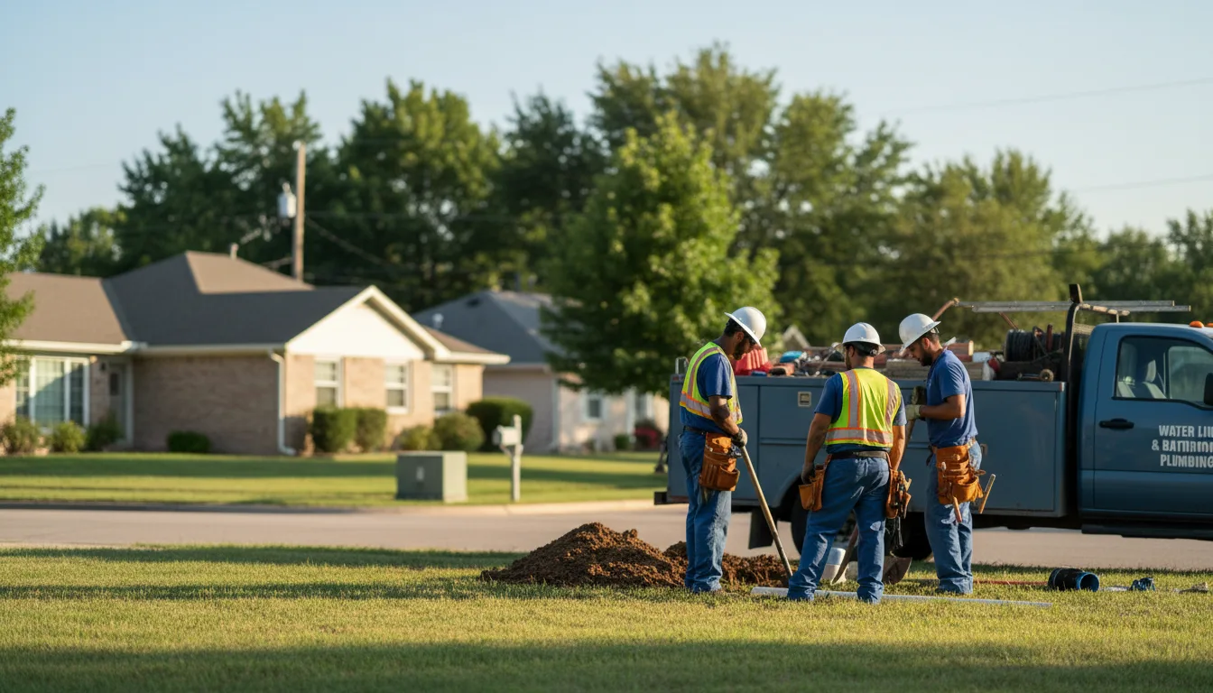 Residential water line and bathroom plumbing service in Cleveland, ND
